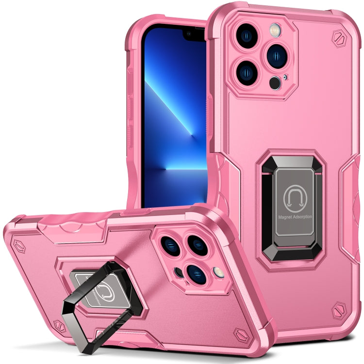 For iPhone 13 Pro Max Ring Holder Non-slip Armor Phone Case
