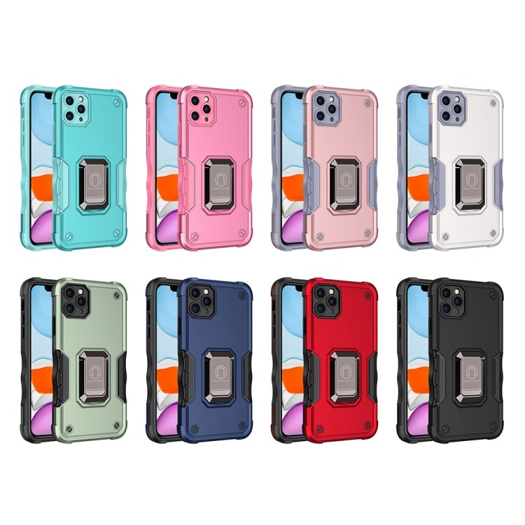 For iPhone 11 Pro Ring Holder Non-slip Armor Phone Case