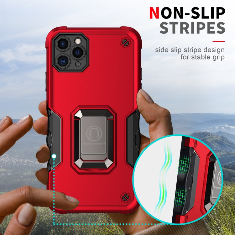 For iPhone 11 Pro Ring Holder Non-slip Armor Phone Case