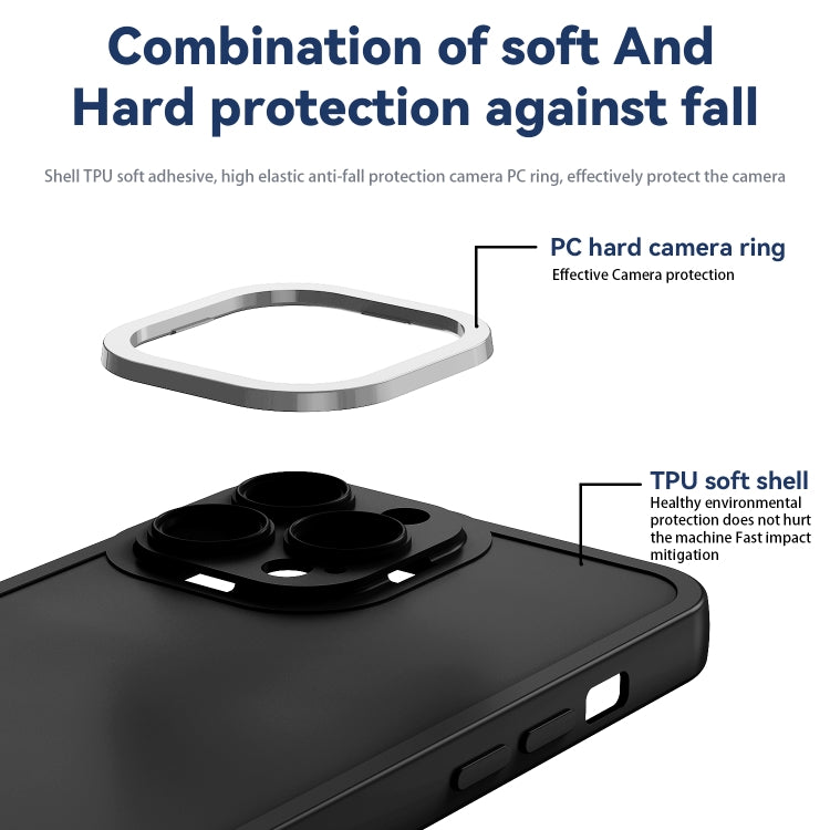 For iPhone 13 Pro Color-contrast PC + TPU Case