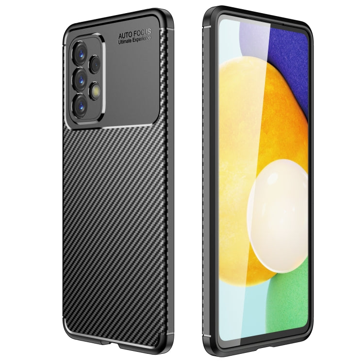 For Samsung Galaxy A73 5G Carbon Fiber Texture TPU Phone Case