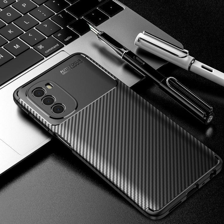 For Motorola Moto G51 Carbon Fiber Texture TPU Phone Case