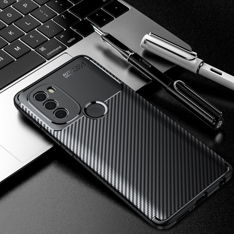 For Motorola Moto G71 5G Carbon Fiber Texture TPU Phone Case