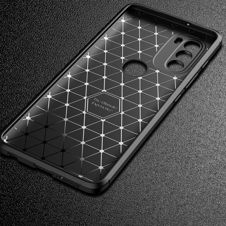 For Motorola Moto G71 5G Carbon Fiber Texture TPU Phone Case