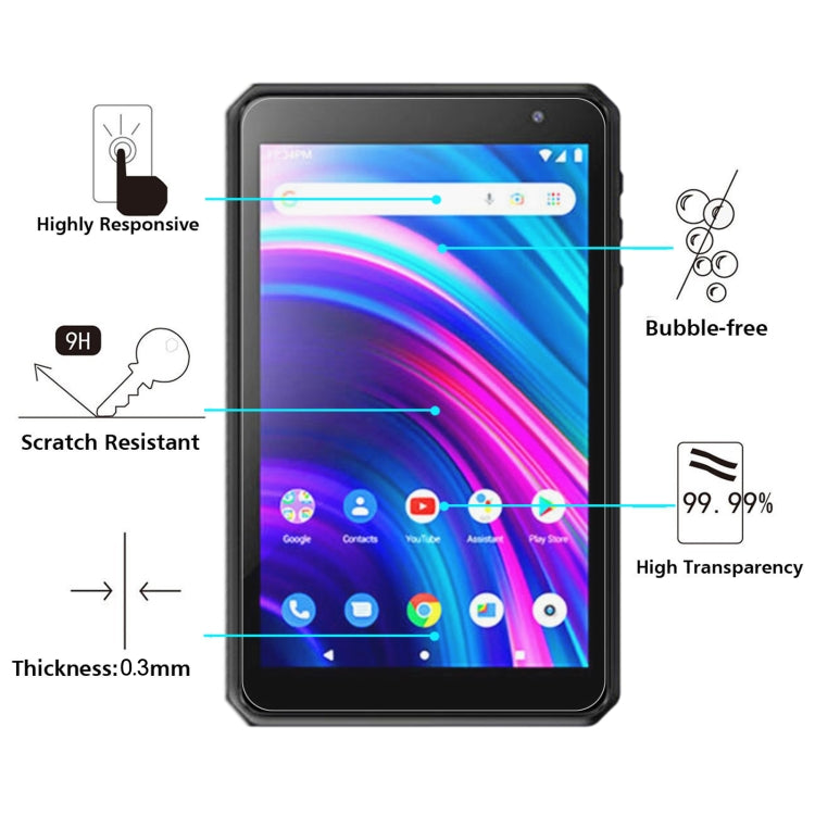 9H 2.5D Explosion-proof Tempered Tablet Glass Film For BLU M8L