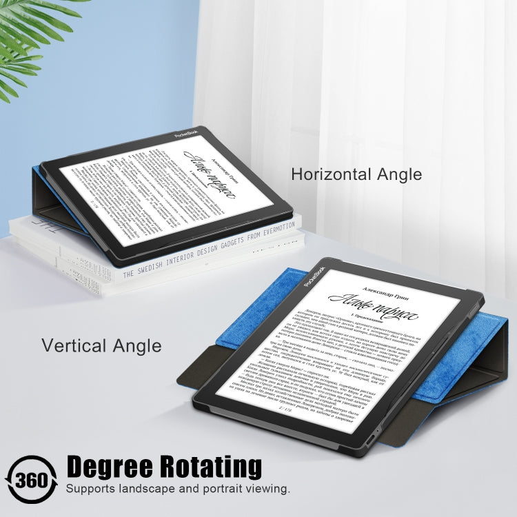 For Realme PocketBook PB970 360 Degrees Rotation Leather Tablet Case