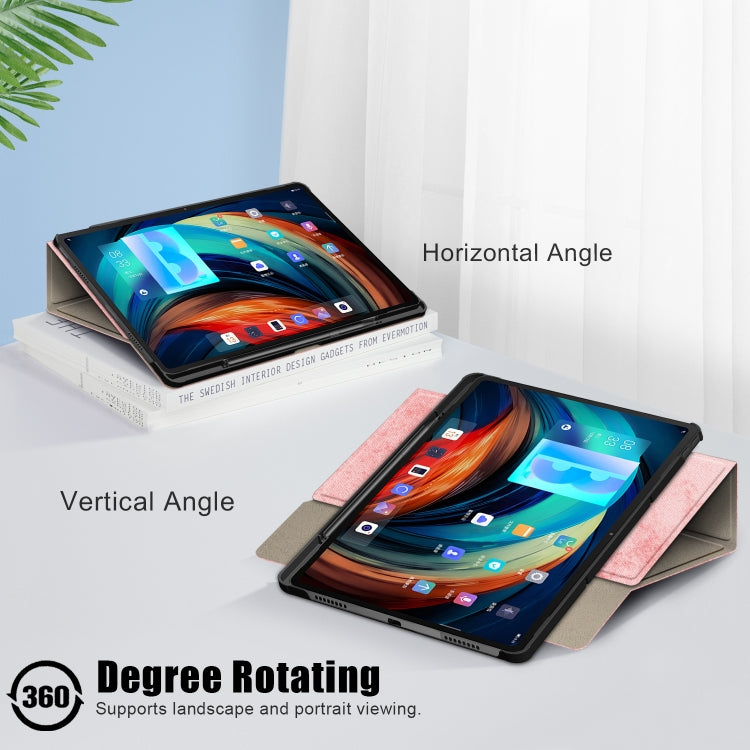 For Lenovo Tab P12 Pro 360 Degrees Rotation Leather Tablet Case