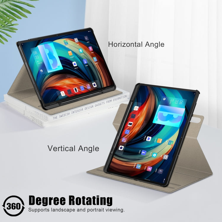 For Lenovo Tab P12 Pro 360 Degrees Rotation Leather Tablet Case