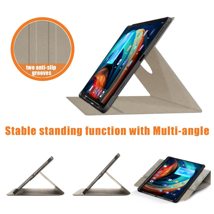 For Lenovo Tab P12 Pro 360 Degrees Rotation Leather Tablet Case
