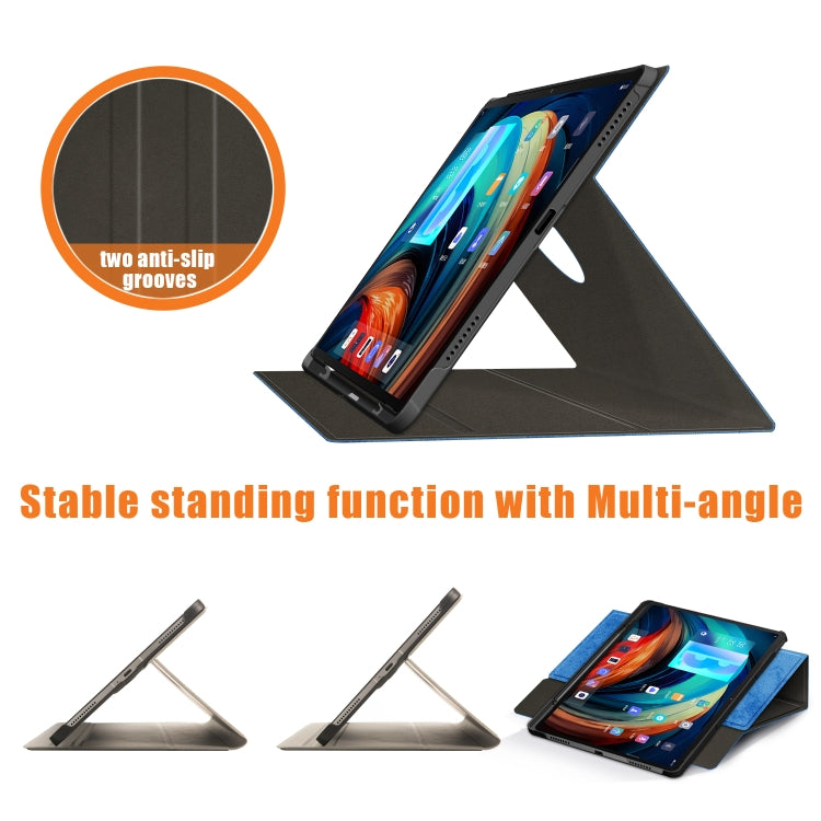 For Lenovo Tab P12 Pro 360 Degrees Rotation Leather Tablet Case