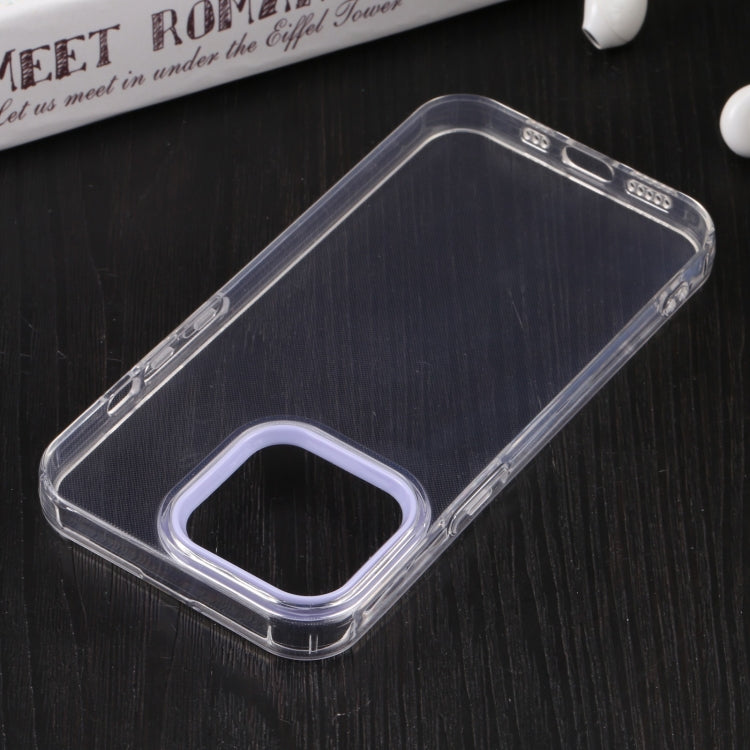 For iPhone 13 Macaron Lens Frame Transparent TPU Phone Case