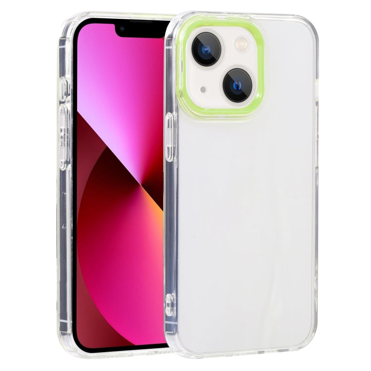 For iPhone 13 Macaron Lens Frame Transparent TPU Phone Case