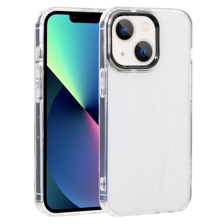 For iPhone 13 mini Macaron Lens Frame Transparent TPU Phone Case