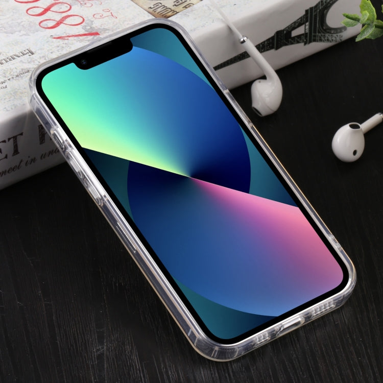 For iPhone 13 mini Macaron Lens Frame Transparent TPU Phone Case