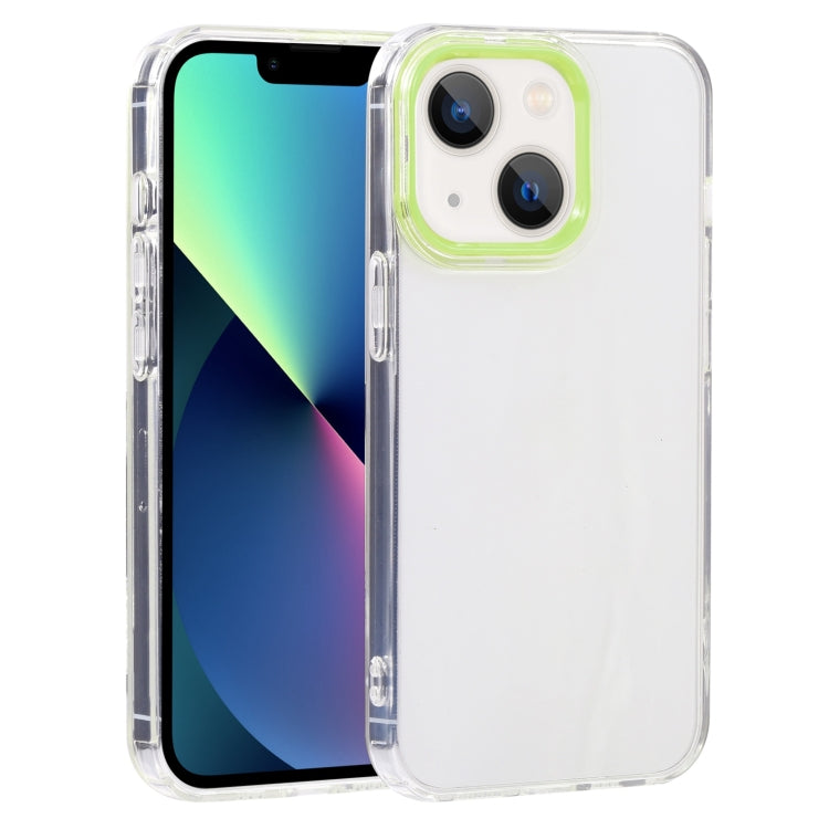 For iPhone 13 mini Macaron Lens Frame Transparent TPU Phone Case