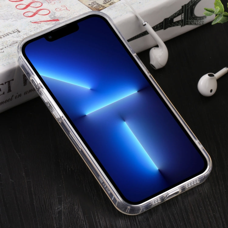 For iPhone 13 Pro Macaron Lens Frame Transparent TPU Phone Case