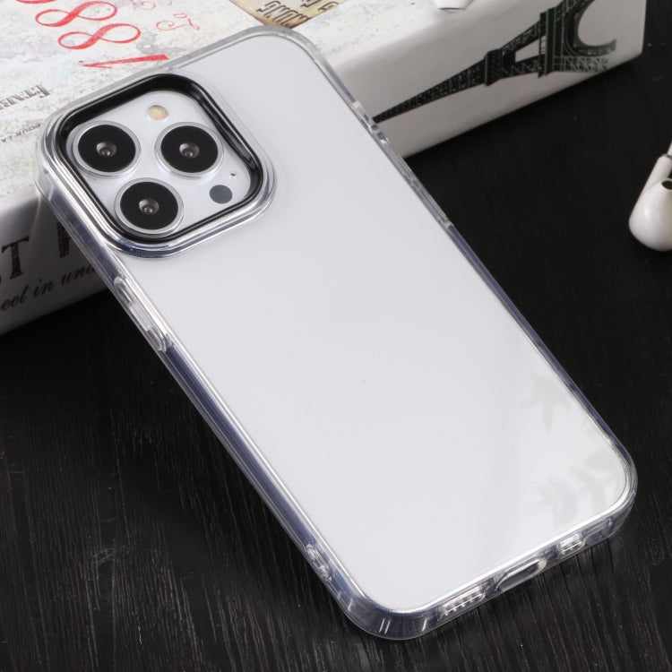 For iPhone 13 Pro Max Macaron Lens Frame Transparent TPU Phone Case
