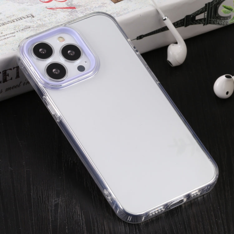 For iPhone 13 Pro Max Macaron Lens Frame Transparent TPU Phone Case