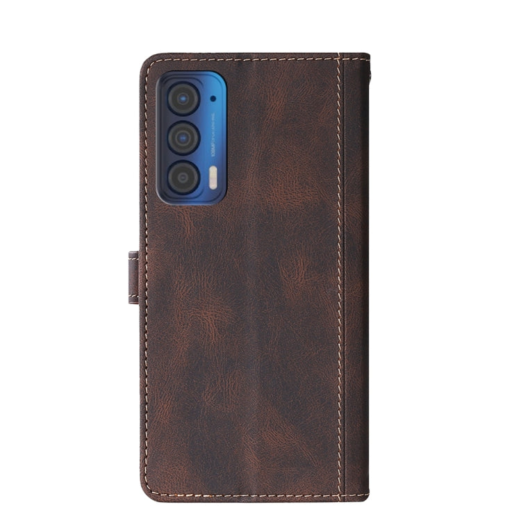 For Motorola Edge 2021 Stitching Skin Feel Magnetic Buckle PU Leather Phone Case