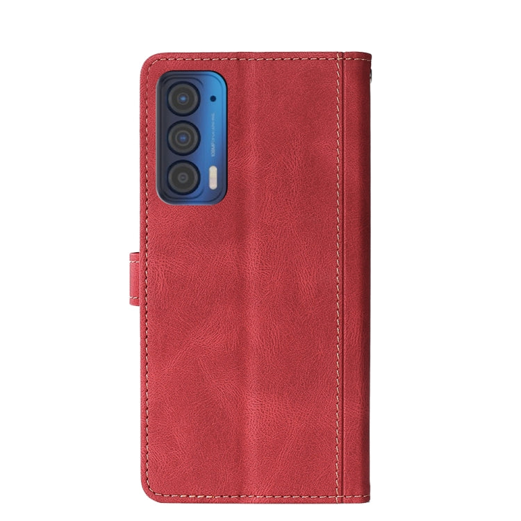 For Motorola Edge 2021 Stitching Skin Feel Magnetic Buckle PU Leather Phone Case