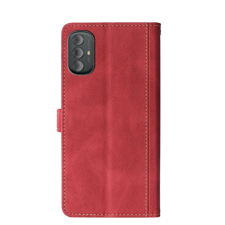 For Motorola Moto G Power 2022 Stitching Skin Feel Magnetic Buckle PU Leather Phone Case