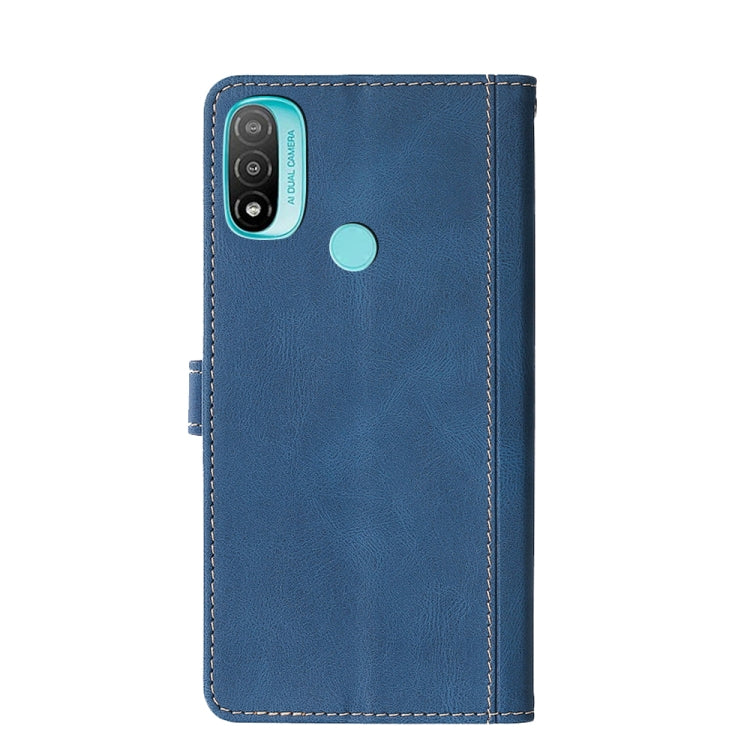 For Motorola Moto E20 Stitching Skin Feel Magnetic Buckle PU Leather Phone Case