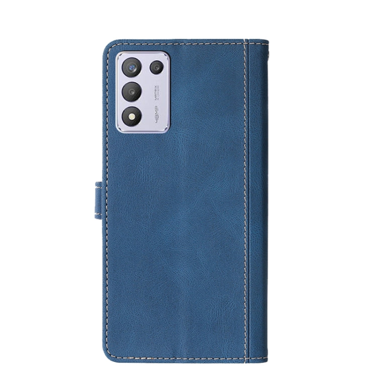 For OPPO K9s / Realme Q3s Stitching Skin Feel Magnetic Buckle PU Leather Phone Case