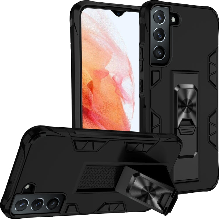 For Samsung Galaxy S22 5G Soldier Armor TPU + PC Magnetic Phone Case