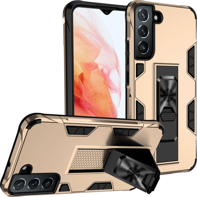 For Samsung Galaxy S22 5G Soldier Armor TPU + PC Magnetic Phone Case