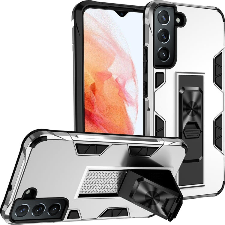 For Samsung Galaxy S22 5G Soldier Armor TPU + PC Magnetic Phone Case