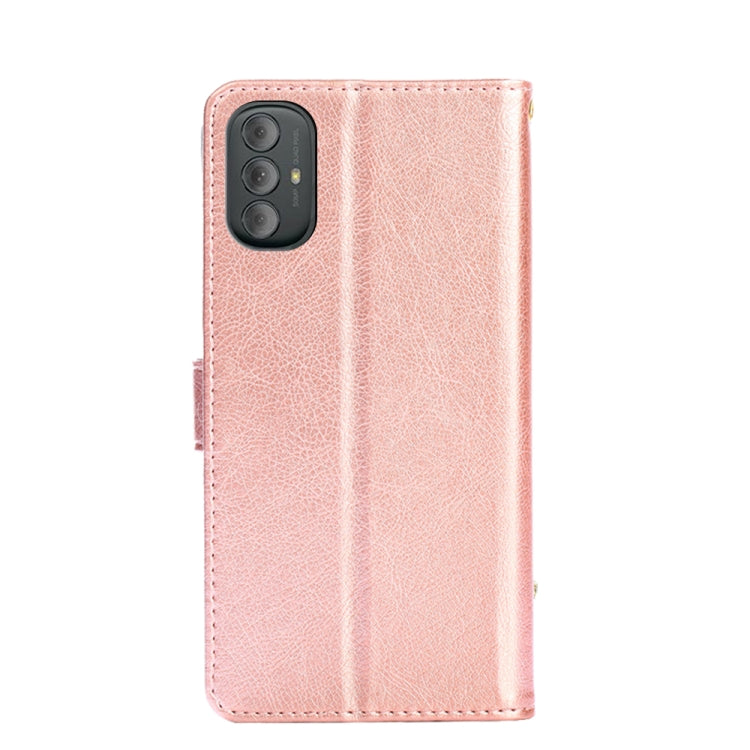 For Motorola Moto G Power 2022 Zipper Bag Leather Phone Case