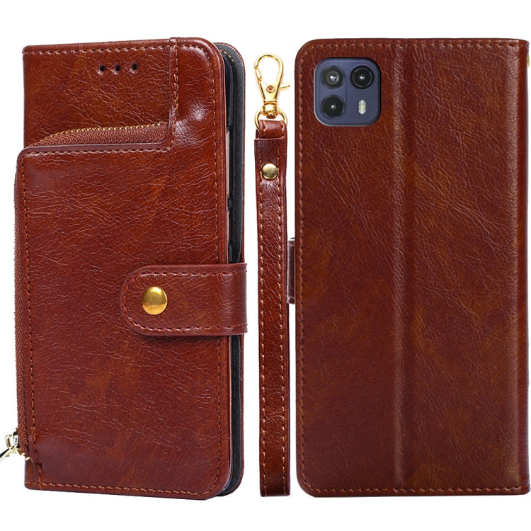 For Motorola Moto G50 5G Zipper Bag Leather Phone Case