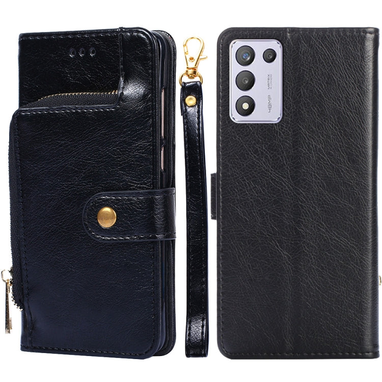 For OPPO K9s / Realme Q3s Zipper Bag Leather Phone Case
