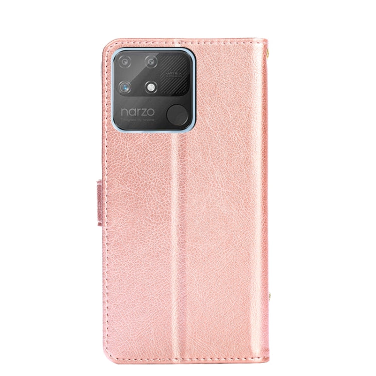 For OPPO Realme Narzo 50A Zipper Bag Leather Phone Case