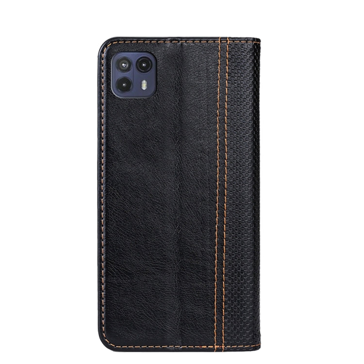 For Motorola Moto G50 5G Grid Texture Magnetic PU + TPU Leather Phone Case