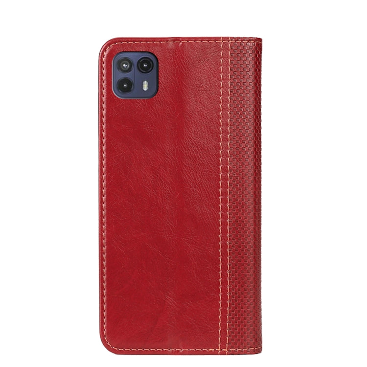 For Motorola Moto G50 5G Grid Texture Magnetic PU + TPU Leather Phone Case