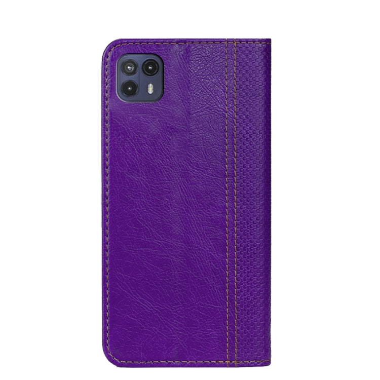 For Motorola Moto G50 5G Grid Texture Magnetic PU + TPU Leather Phone Case