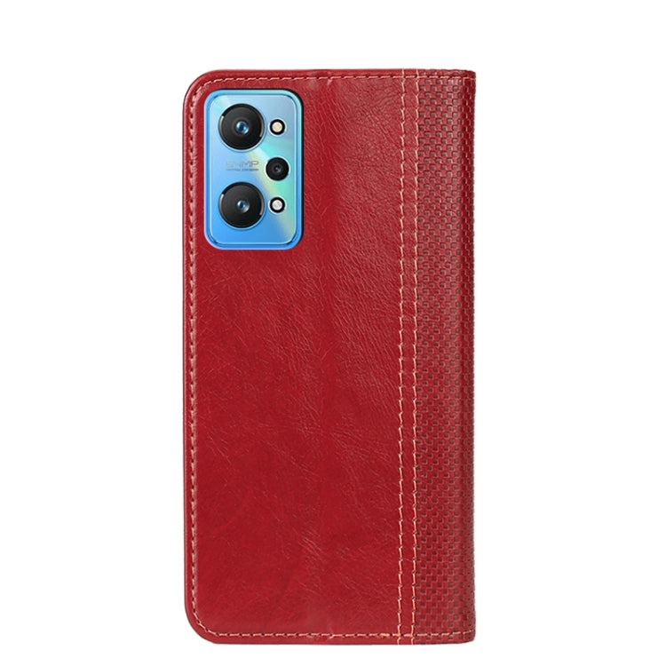 For OPPO Realme GT Neo2 5G Grid Texture Magnetic PU + TPU Leather Phone Case