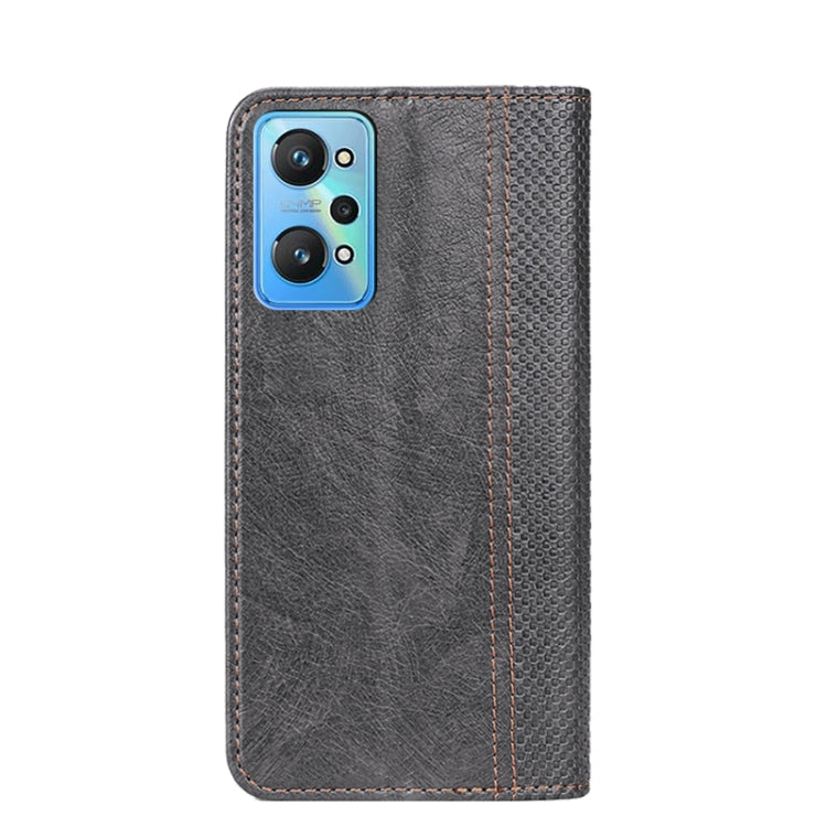For OPPO Realme GT Neo2 5G Grid Texture Magnetic PU + TPU Leather Phone Case