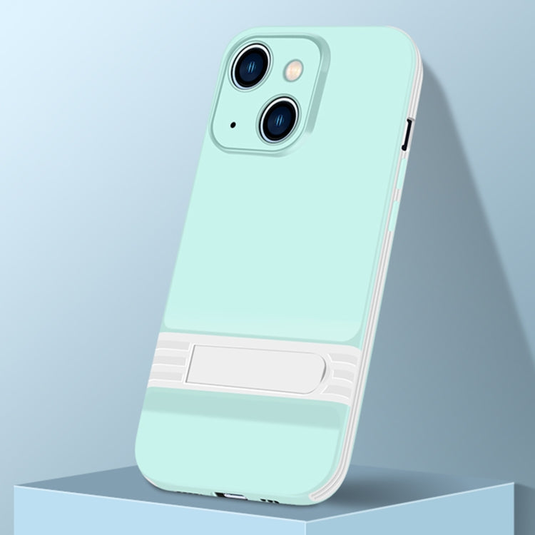 For iPhone 13 Shockproof TPU + PC Holder Phone Case