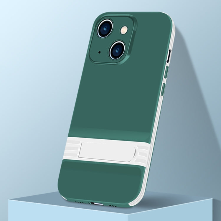 For iPhone 13 Shockproof TPU + PC Holder Phone Case