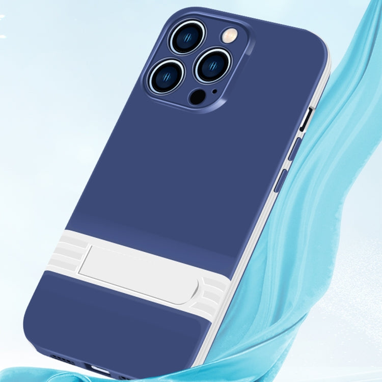 For iPhone 13 Shockproof TPU + PC Holder Phone Case