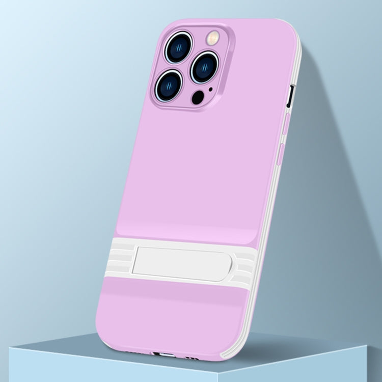 For iPhone 13 Pro Shockproof TPU + PC Holder Phone Case
