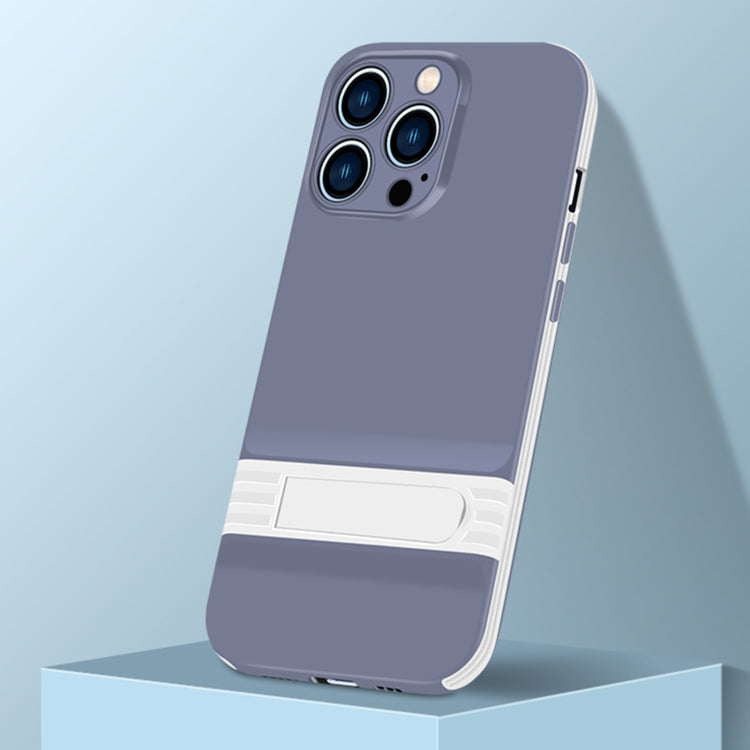 For iPhone 13 Pro Shockproof TPU + PC Holder Phone Case