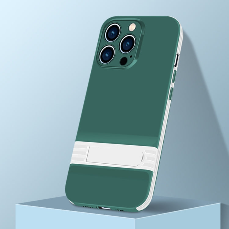 For iPhone 13 Pro Max Shockproof TPU + PC Holder Phone Case