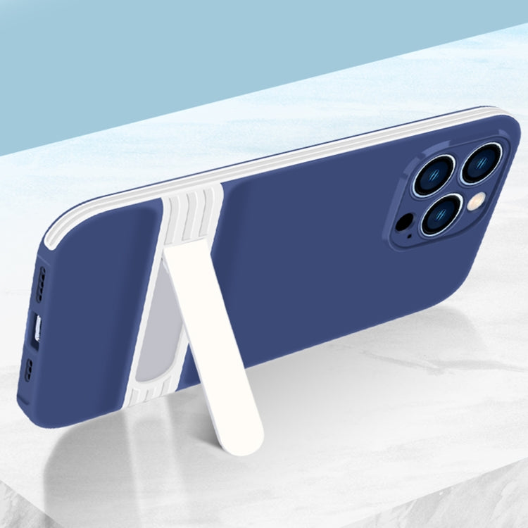 For iPhone 13 Pro Max Shockproof TPU + PC Holder Phone Case