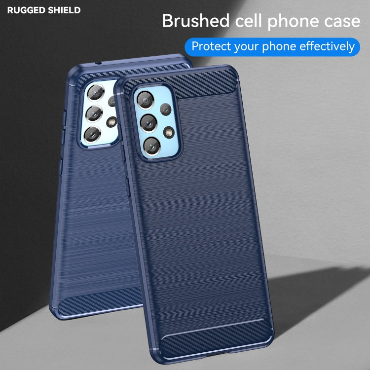 For Samsung Galaxy A73 5G Brushed Texture Carbon Fiber TPU Phone Case