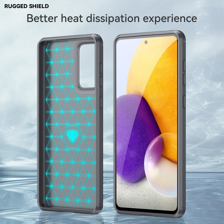 For Samsung Galaxy A73 5G Brushed Texture Carbon Fiber TPU Phone Case