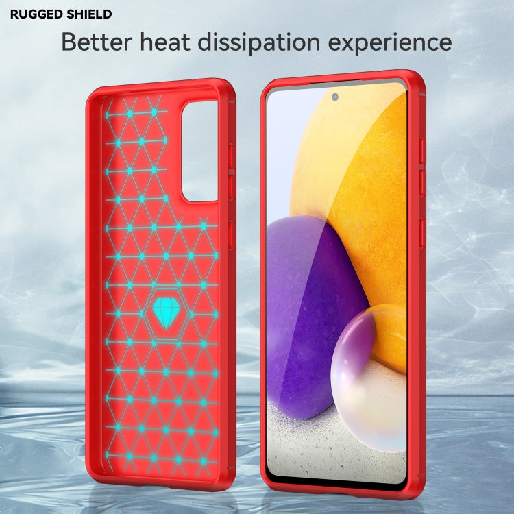 For Samsung Galaxy A73 5G Brushed Texture Carbon Fiber TPU Phone Case