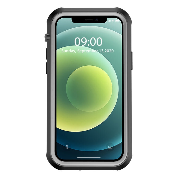 For iPhone 12 Pro Max Waterproof Full Coverage PC + TPU Phone Case(Black)